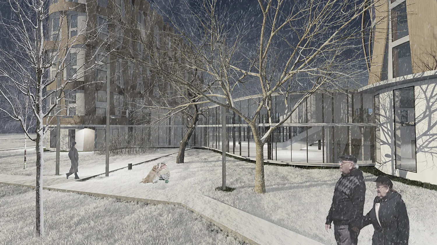 Многоэтажный жилой комплекс со встроенно-пристроенными помещениями общественного назначения расположен в Пермском крае в г. Чайковский на ул. Шоссе Космонавтов.