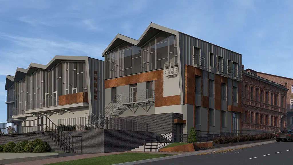 Многоквартирный жилой комплекс с помещениями общественного назначения «Туле» г. Пермь, ул. Максима Горького, 14.