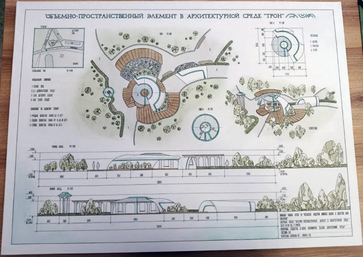 Объёмно-пространственный элемент в архитектурной среде «Трон»(Орджоникидзевский район г. Перми, Лёвшино)