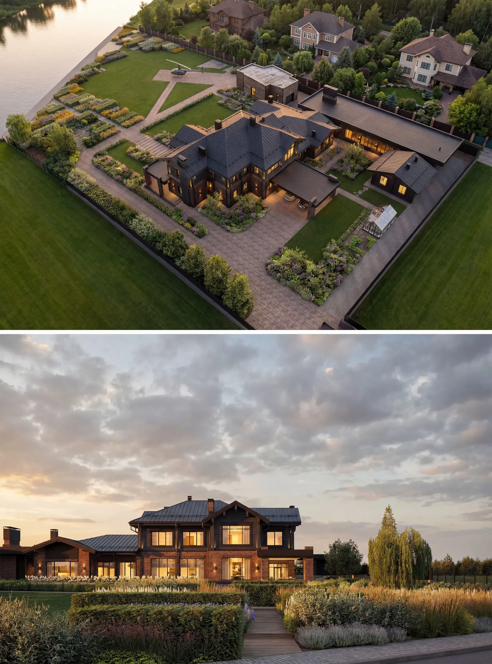 Коттедж премиум класса 1000 кв.м. на берегу реки Чусовая.